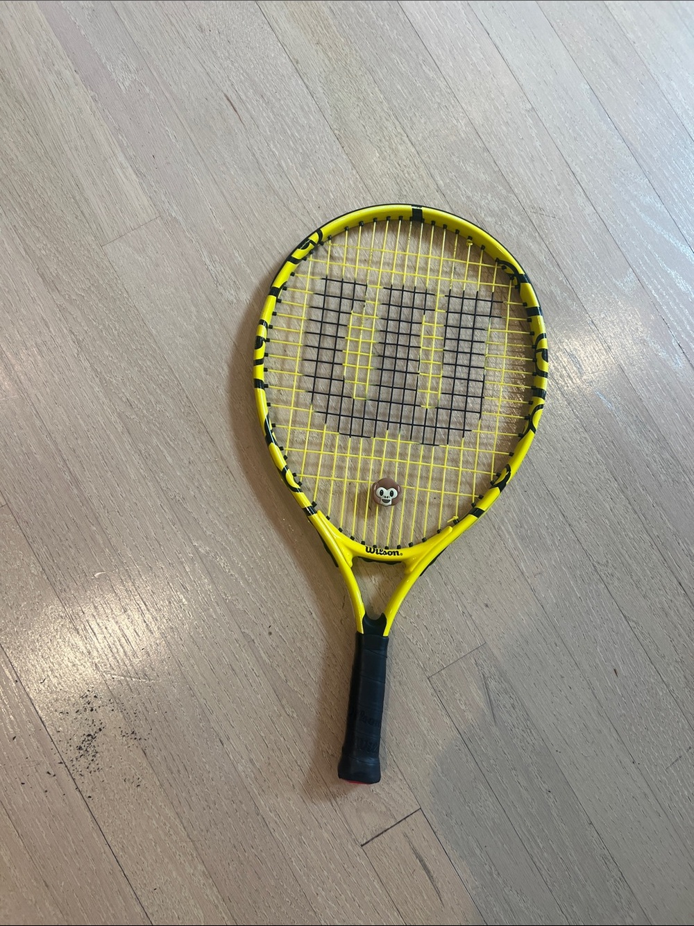 Wilson Neon Yellow Tennis Racket with Black Grip